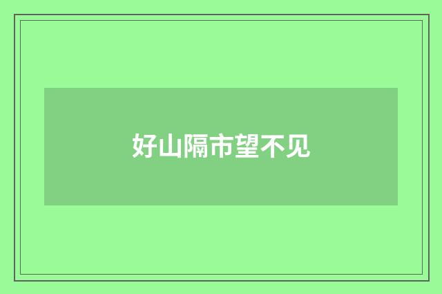 好山隔市望不见