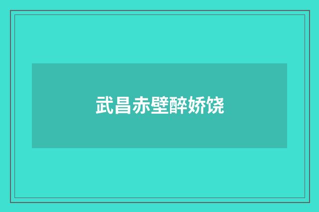 武昌赤壁醉娇饶