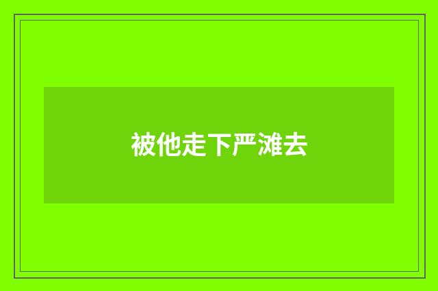 被他走下严滩去