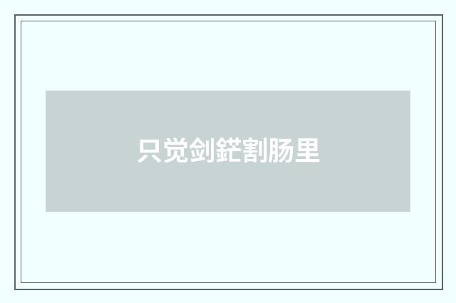 只觉剑鋩割肠里