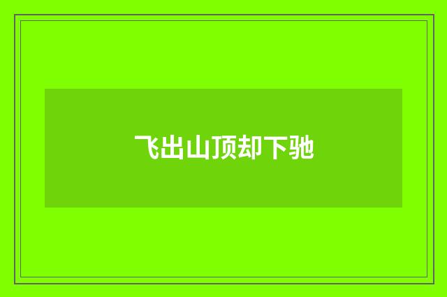 飞出山顶却下驰