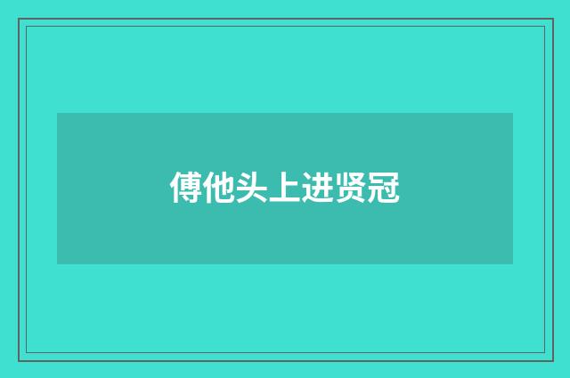 傅他头上进贤冠