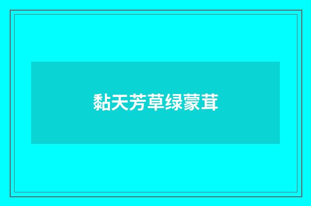 黏天芳草绿蒙茸