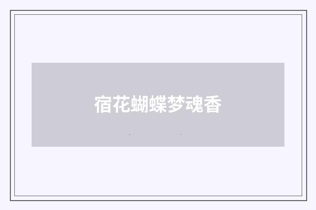 宿花蝴蝶梦魂香