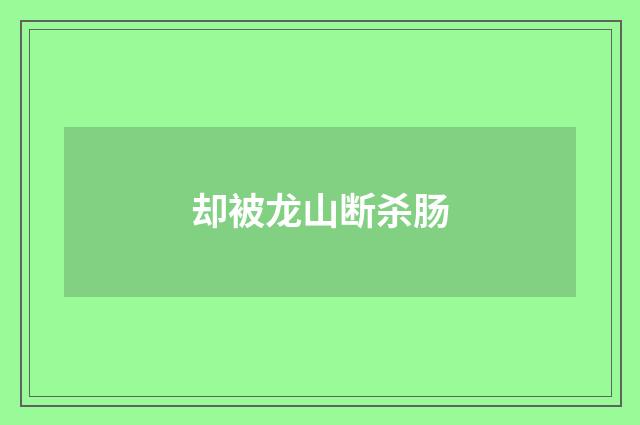 却被龙山断杀肠