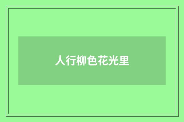 人行柳色花光里
