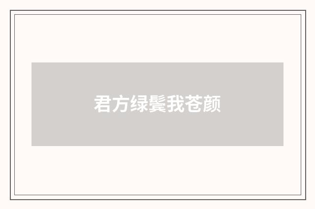 君方绿鬓我苍颜