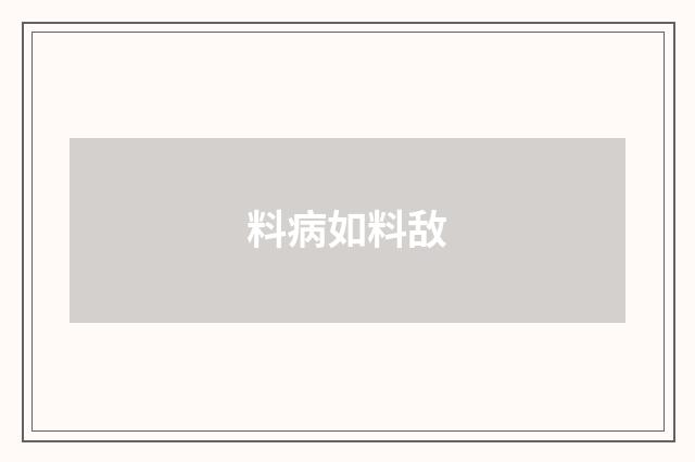 料病如料敌