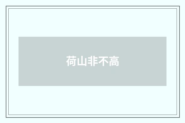 荷山非不高