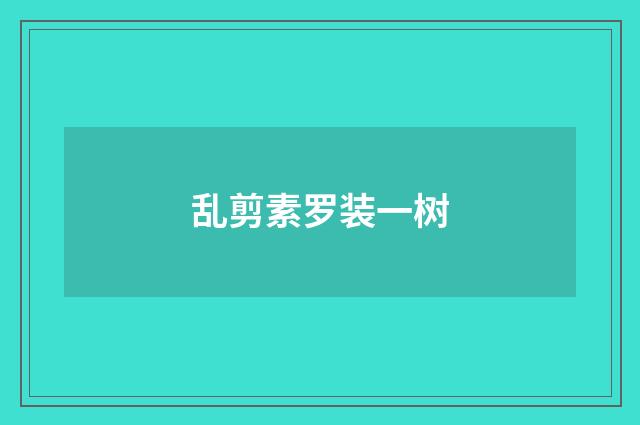 乱剪素罗装一树