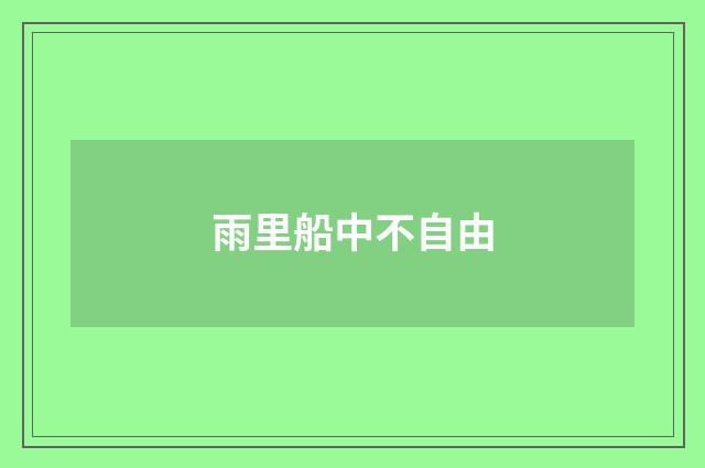 雨里船中不自由
