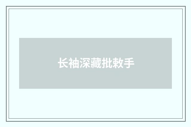 长袖深藏批敕手