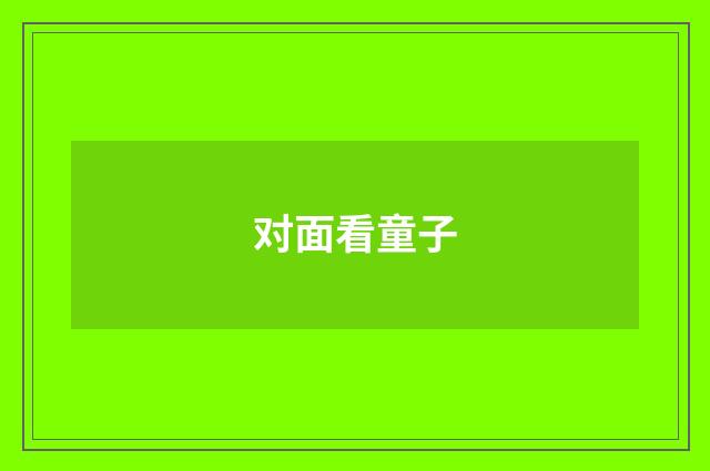 对面看童子