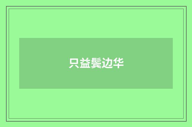 只益鬓边华
