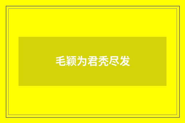 毛颖为君秃尽发
