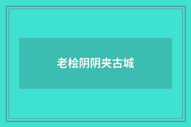 老桧阴阴夹古城