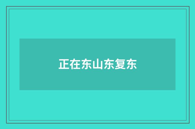 正在东山东复东