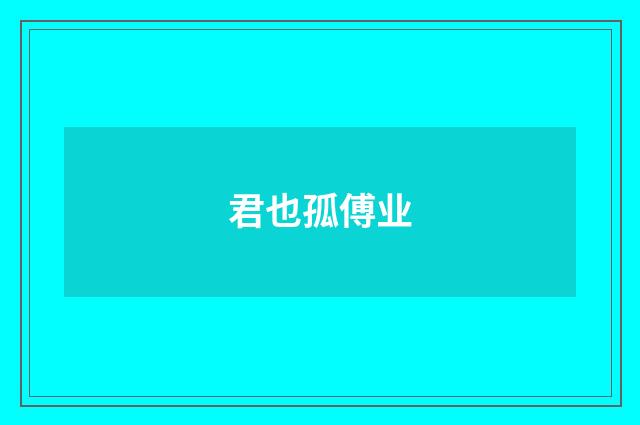 君也孤傅业