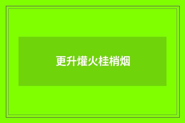 更升爟火桂梢烟