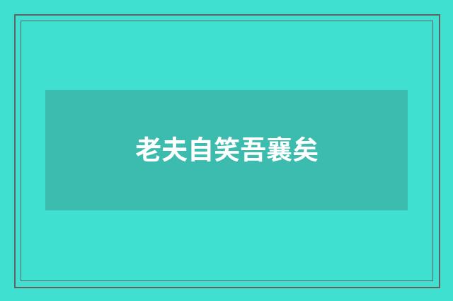 老夫自笑吾襄矣