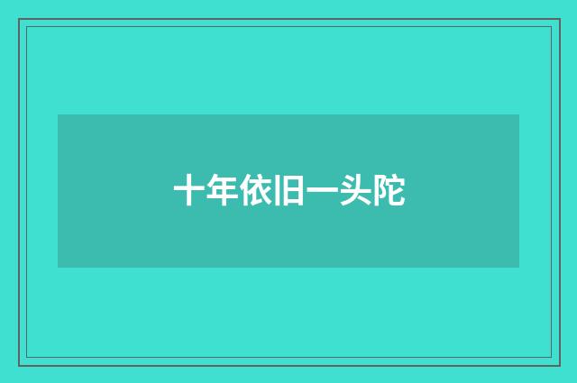 十年依旧一头陀