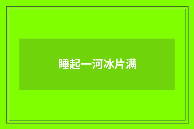 睡起一河冰片满