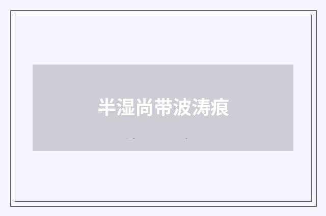 半湿尚带波涛痕