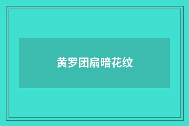 黄罗团扇暗花纹