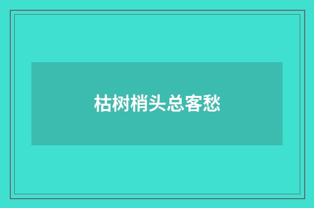 枯树梢头总客愁