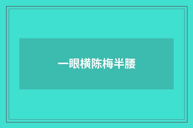 一眼横陈梅半腰