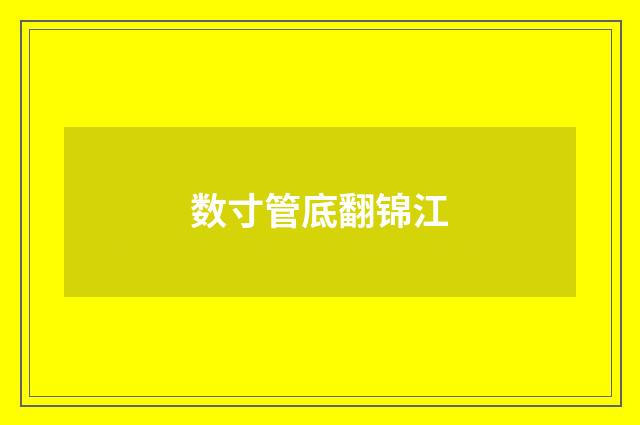 数寸管底翻锦江