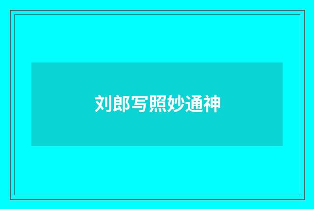 刘郎写照妙通神