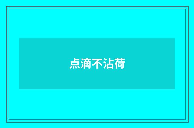 点滴不沾荷