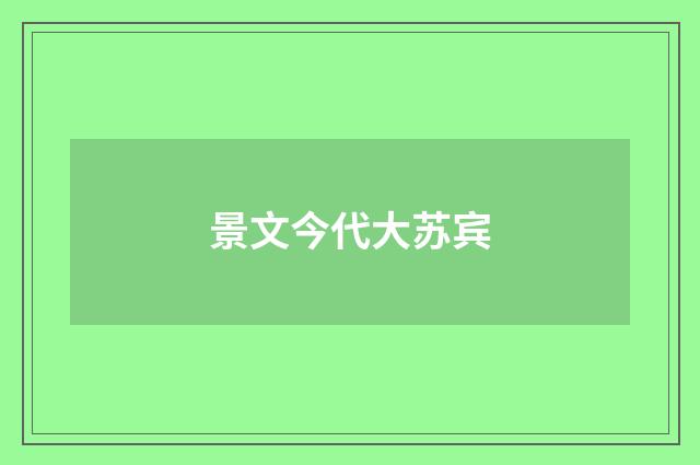 景文今代大苏宾