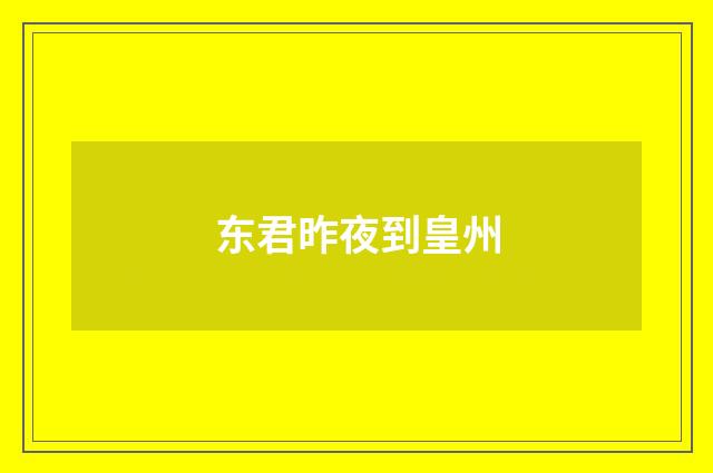 东君昨夜到皇州