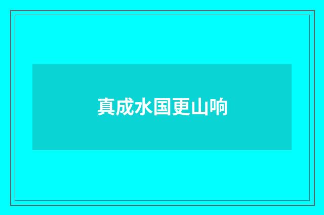 真成水国更山响