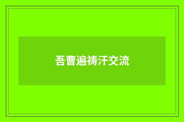 吾曹遍祷汗交流
