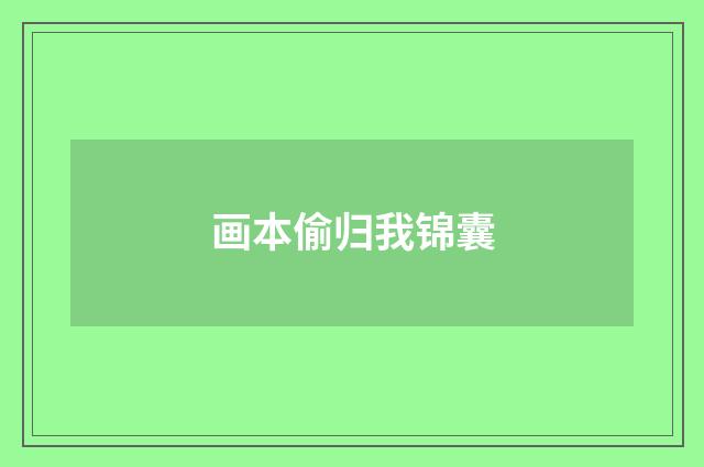画本偷归我锦囊