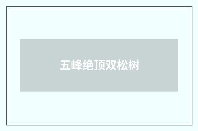 五峰绝顶双松树
