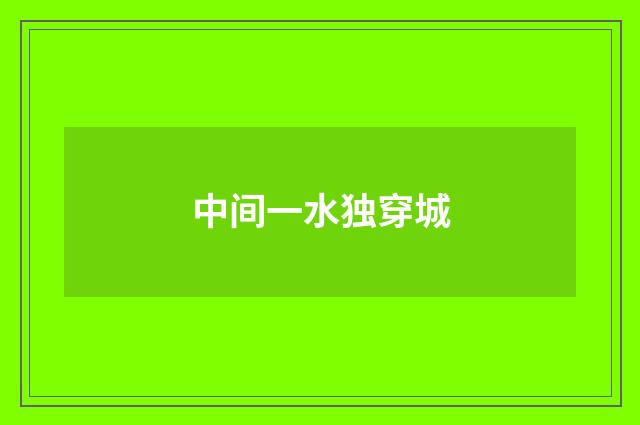中间一水独穿城