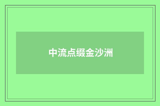 中流点缀金沙洲