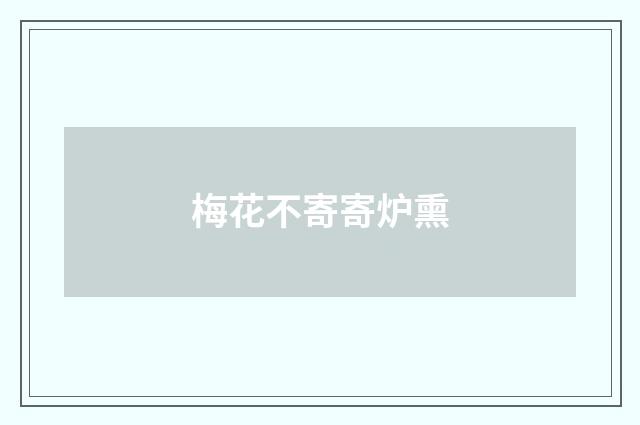 梅花不寄寄炉熏