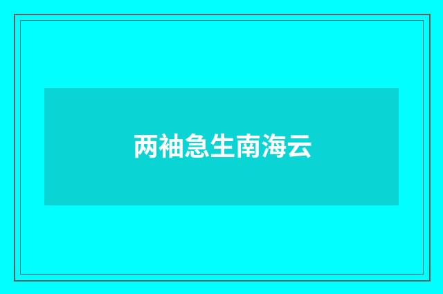 两袖急生南海云