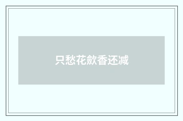 只愁花歛香还减