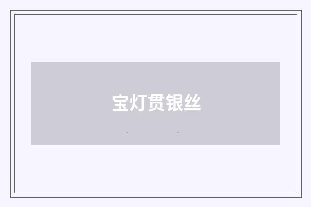 宝灯贯银丝