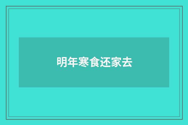 明年寒食还家去