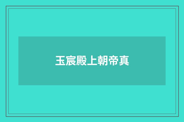 玉宸殿上朝帝真