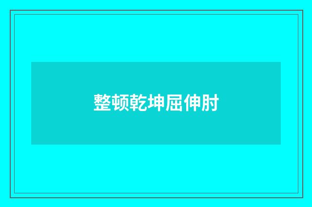 整顿乾坤屈伸肘