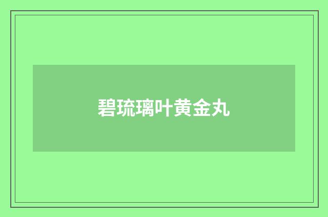 碧琉璃叶黄金丸