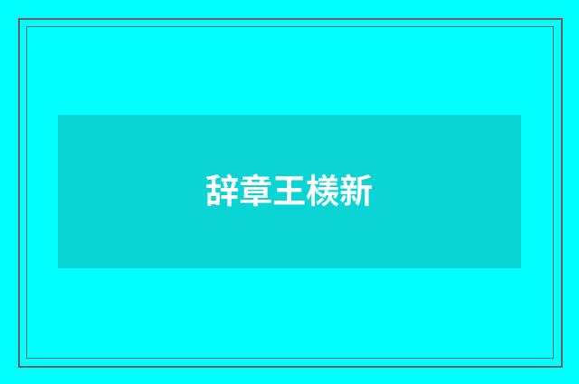 辞章王檨新